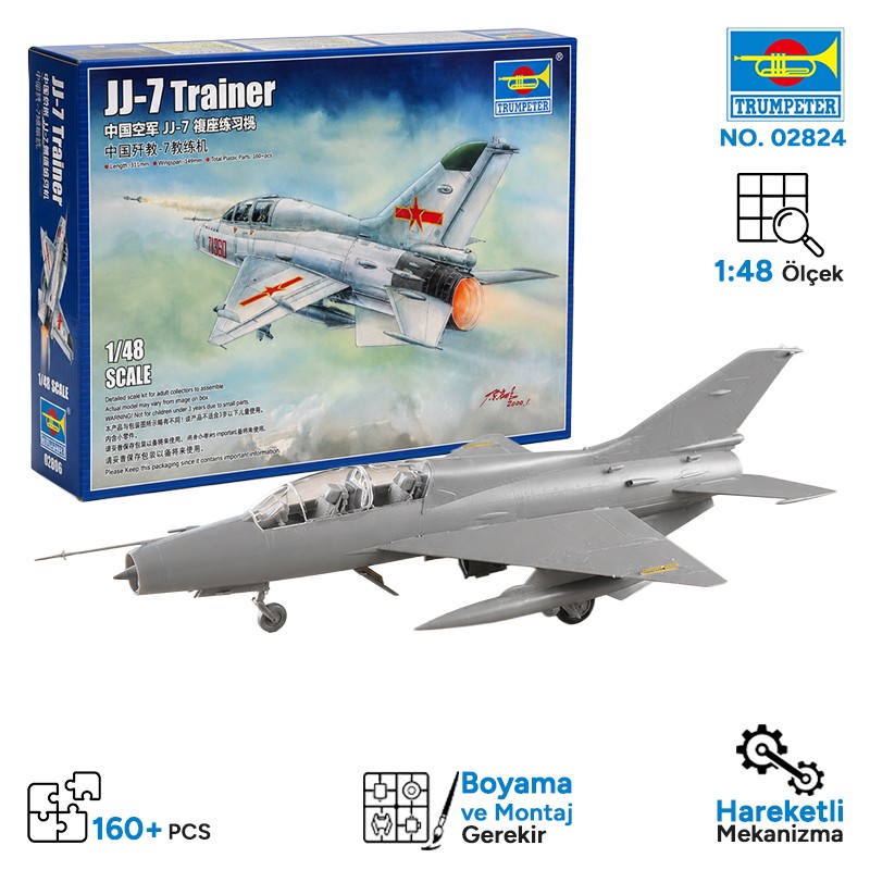 Trumpeter 02824 JJ-7 Trainer Maket Model Kit