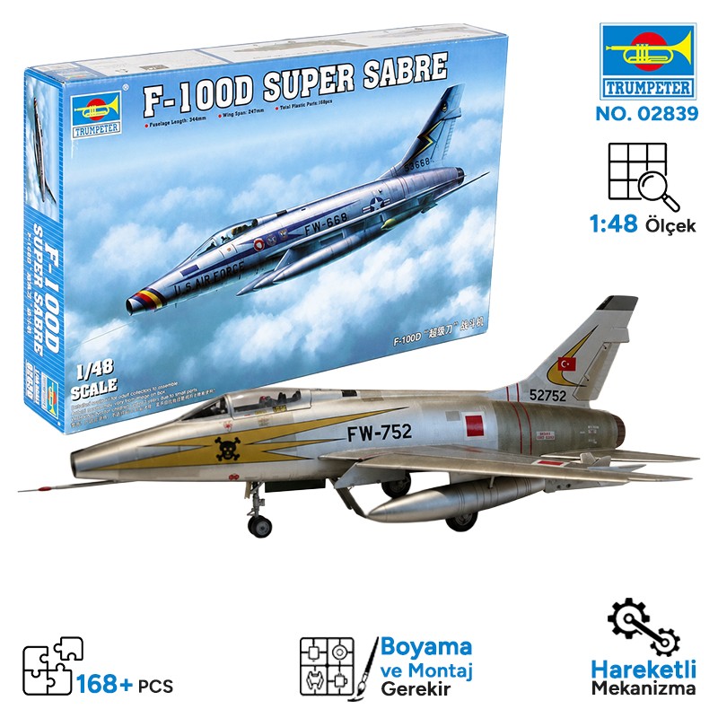 Trumpeter 02839 F-100D Super Sabre Maket Model Kit