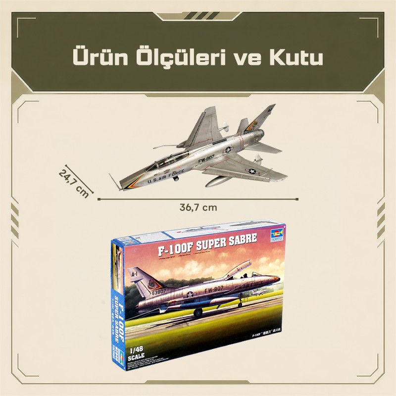 Trumpeter 02840 F-100F Super Sabre Maket Model Kit