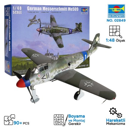 Trumpeter - Trumpeter 02849 German Messerschmitt Me509 Fighter Maket Model Kit