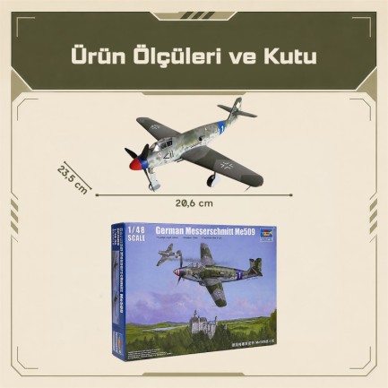 Trumpeter 02849 German Messerschmitt Me509 Fighter Maket Model Kit - Thumbnail