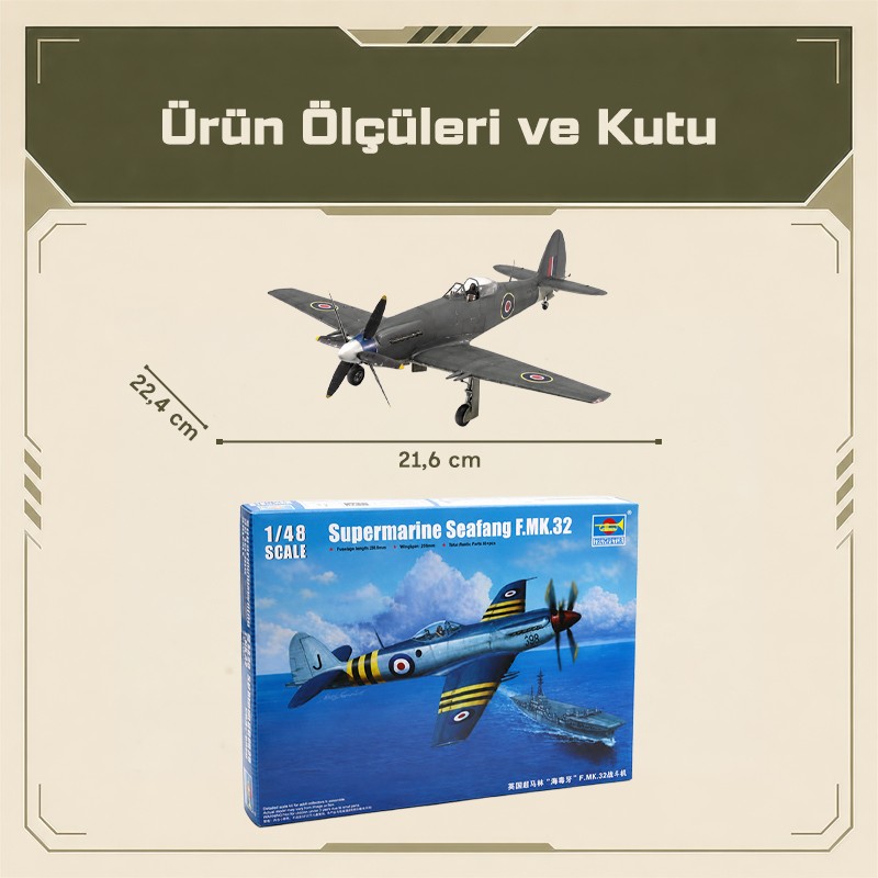 Trumpeter 02851 Supermarine Seafang F.MK.32 Fighter Maket Model Kit