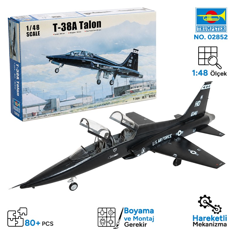 Trumpeter 02852 T-38A Talon Maket Model Kit