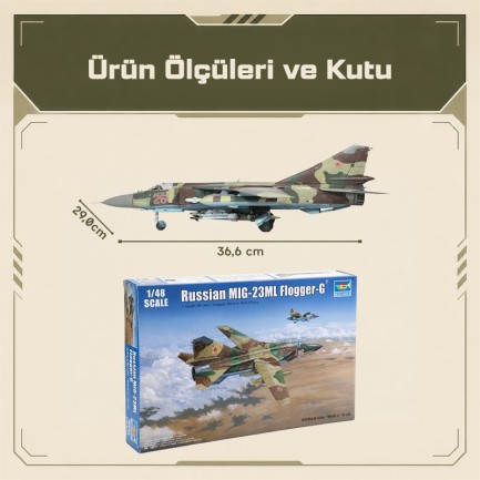 Trumpeter 02855 Russian MIG-23ML Flogger-G Maket Model Kit - Thumbnail
