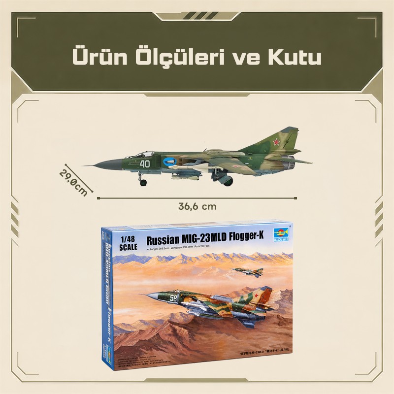 Trumpeter 02856 Russian MIG-23MLD Flogger-K Maket Model Kit