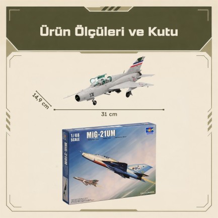 Trumpeter 02865 MiG-21UM Fighter Maket Model Kit - Thumbnail