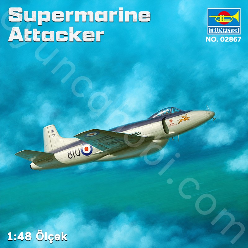Trumpeter 02867 Supermarine Attacker FB.2 Fighter Maket Model Kit