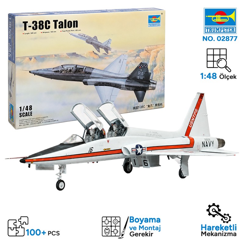 Trumpeter 02877 T-38C Talon Maket Model Kit