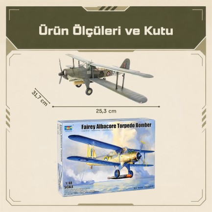 Trumpeter 02880 Fairey Albacore Torpedo Bomber Maket Model Kit - Thumbnail