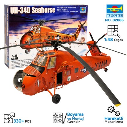Trumpeter - Trumpeter 02886 UH-34D Seahorse - Re-Edition Maket Model Kit