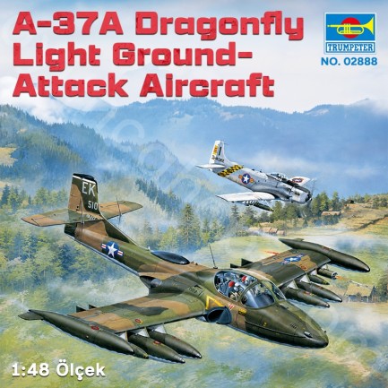 Trumpeter 02888 A-37A Dragonfly Light Ground-Attack Aircraft Maket Model Kit - Thumbnail
