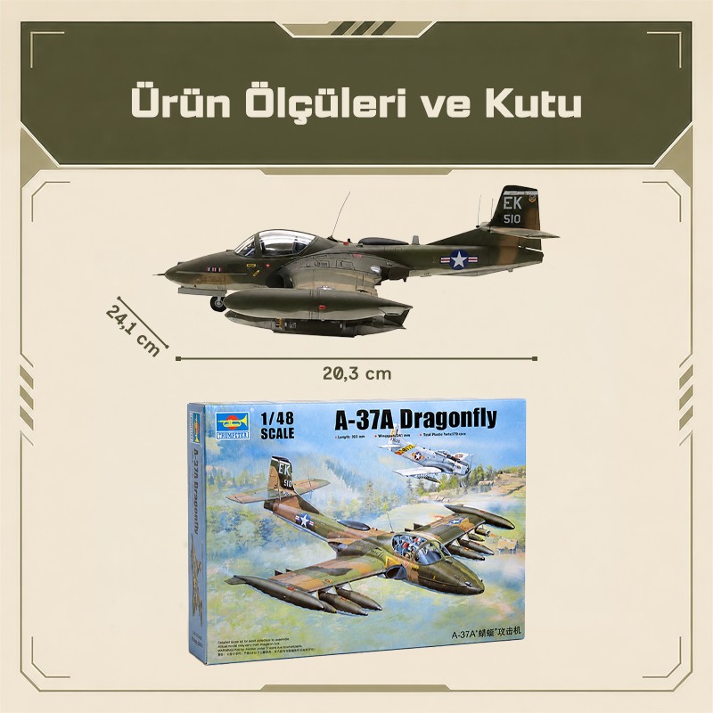 Trumpeter 02888 A-37A Dragonfly Light Ground-Attack Aircraft Maket Model Kit