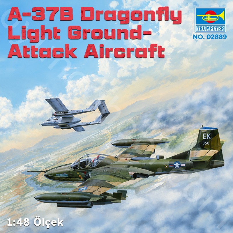 Trumpeter 02889 A-37B Dragonfly Light Ground-Attack Aircraft Maket Model Kit