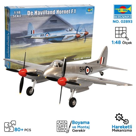 Trumpeter - Trumpeter 02893 De Havilland Hornet F.1 Maket Model Kit