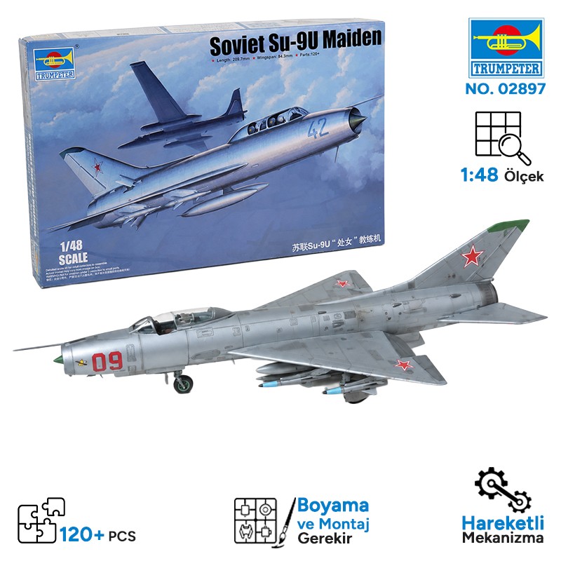 Trumpeter 02897 Soviet Su-9U Maiden Maket Model Kit