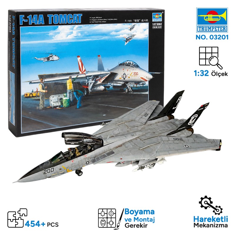 Trumpeter 03201 F-14A Tomcat Maket Model Kit