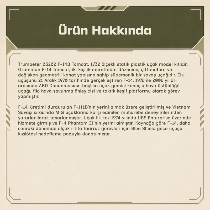Trumpeter 03202 F-14B Tomcat Maket Model Kit
