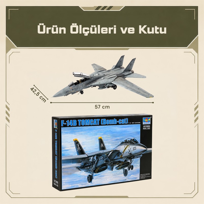 Trumpeter 03202 F-14B Tomcat Maket Model Kit