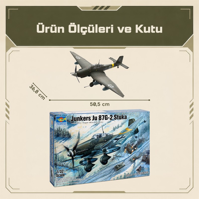 Trumpeter 03218 Junkers Ju-87G-2 Stuka Maket Model Kit