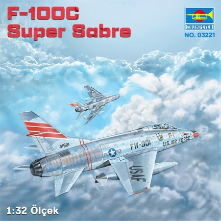Trumpeter 03221 F-100C Super Sabre Maket Model Kit - Thumbnail