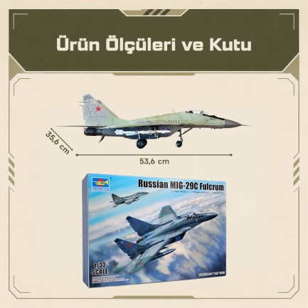 Trumpeter 03224 Russian MIG-29C Fulcrum Maket Model Kit - Thumbnail