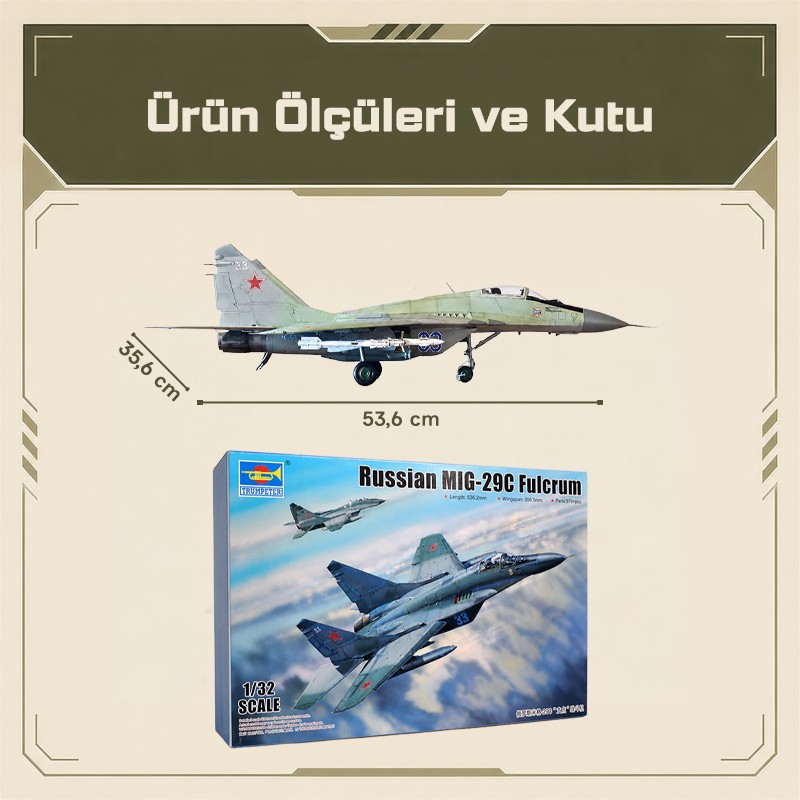 Trumpeter 03224 Russian MIG-29C Fulcrum Maket Model Kit