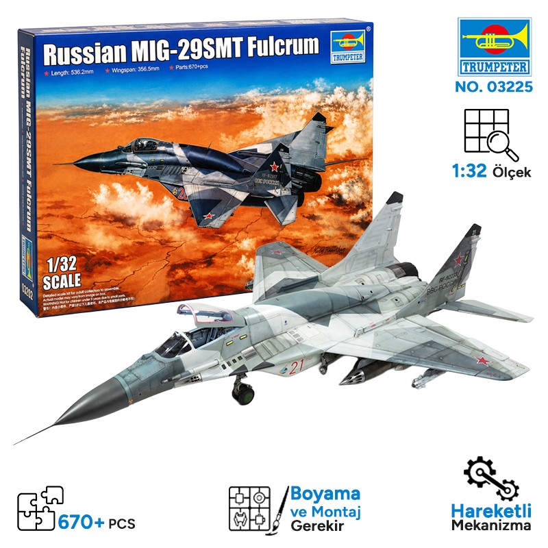 Trumpeter 03225 Russian MIG-29SMT Fulcrum Maket Model Kit