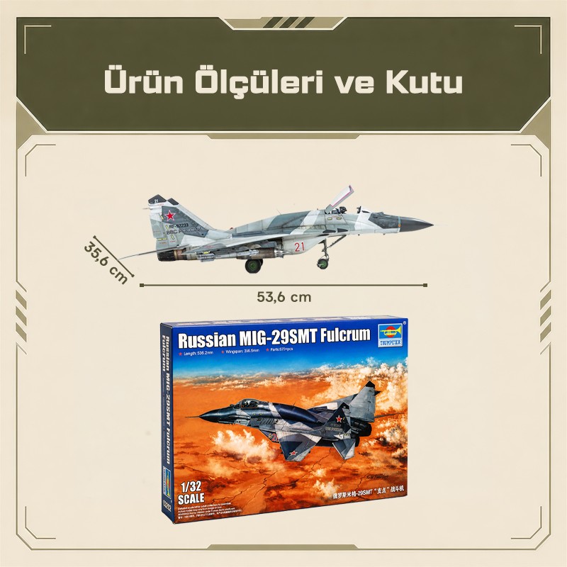 Trumpeter 03225 Russian MIG-29SMT Fulcrum Maket Model Kit