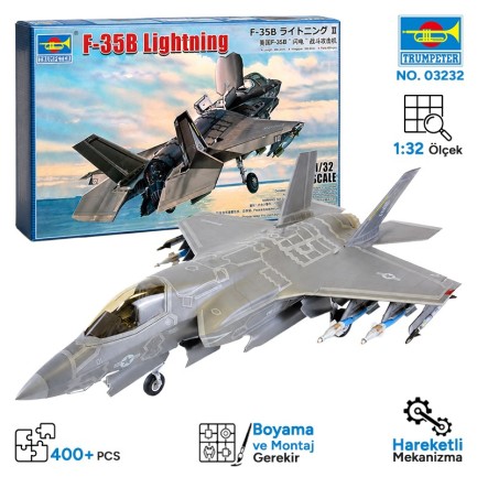 Trumpeter - Trumpeter 03232 F-35B Lightning Maket Model Kit