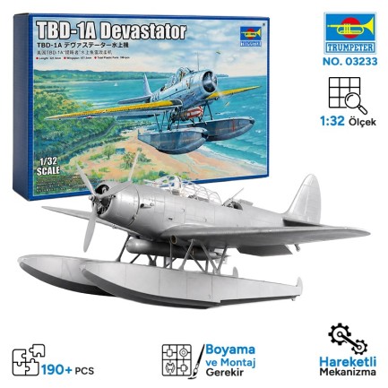 Trumpeter 03233 TBD-1A Devastator Maket Model Kit - Thumbnail