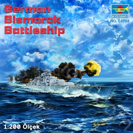 Trumpeter 03702 German Bismarck Battleship Maket Model Kit - Thumbnail