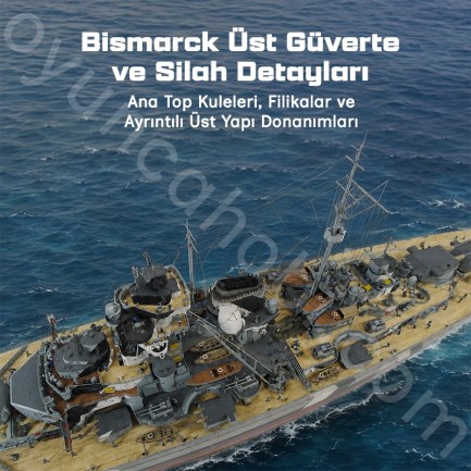 Trumpeter 03702 German Bismarck Battleship Maket Model Kit - Thumbnail