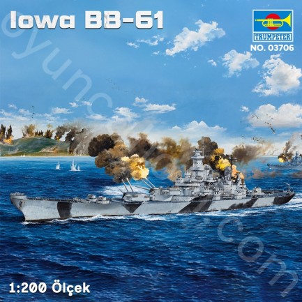 Trumpeter 03706 Iowa BB-61 Maket Model Kit - Thumbnail