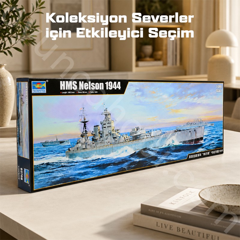 Trumpeter 03708 HMS Nelson 1944 Maket Model Kit