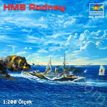 Trumpeter 03709 HMS Rodney Maket Model Kit - Thumbnail