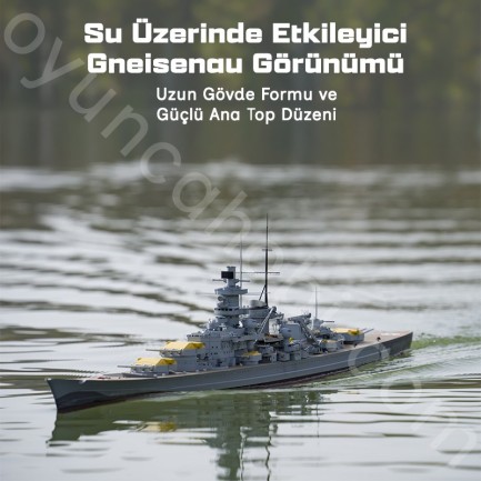 Trumpeter 03714 German Gneisenau Battleship Maket Model Kit - Thumbnail