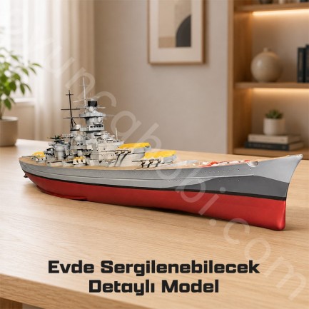 Trumpeter 03714 German Gneisenau Battleship Maket Model Kit - Thumbnail