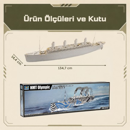 Trumpeter 03720 HMT Olympic Maket Model Kit - Thumbnail