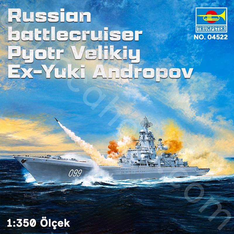 Trumpeter 04522 Russian battlecruiser Pyotr Velikiy Ex-Yuki Andropov Maket Model Kit