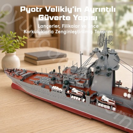Trumpeter 04522 Russian battlecruiser Pyotr Velikiy Ex-Yuki Andropov Maket Model Kit - Thumbnail