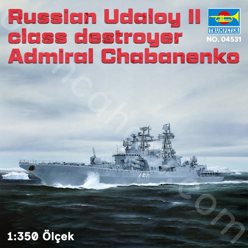 Trumpeter 04531 Russian Udaloy II class destroyer Admiral Chabanenko Maket Model Kit