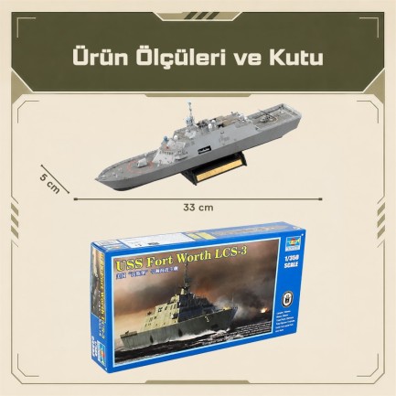Trumpeter 04553 Fort Worth (LCS-3) Maket Model Kit - Thumbnail