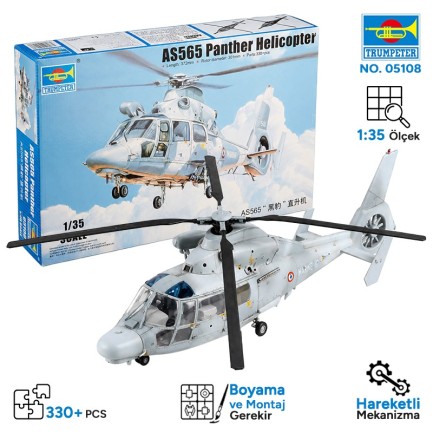 Trumpeter - Trumpeter 05108 AS565 Panther Helicopter Maket Model Kit
