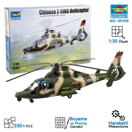 Trumpeter - Trumpeter 05109 Chinese Z-9WA Helicopter Maket Model Kit