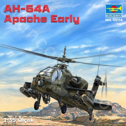 Trumpeter 05114 AH-64A Apache Early Maket Model Kit - Thumbnail