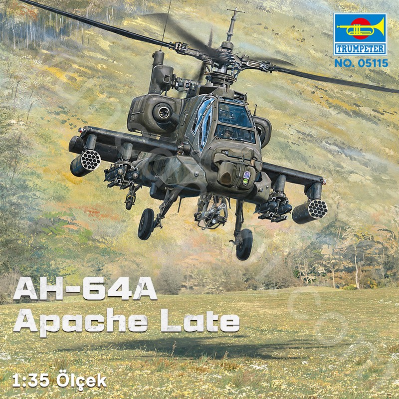 Trumpeter 05115 AH-64A Apache Late Maket Model Kit
