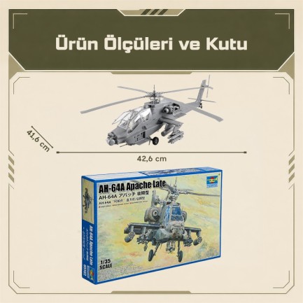 Trumpeter 05115 AH-64A Apache Late Maket Model Kit - Thumbnail