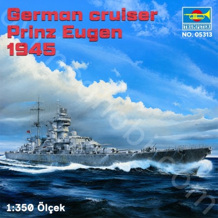 Trumpeter 05313 German cruiser Prinz Eugen 1945 Maket Model Kit - Thumbnail