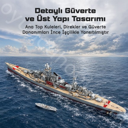 Trumpeter 05313 German cruiser Prinz Eugen 1945 Maket Model Kit - Thumbnail