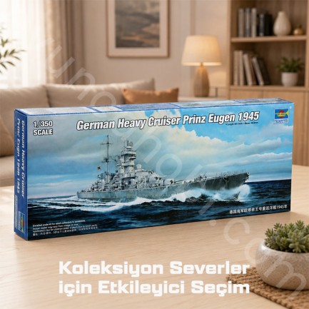 Trumpeter 05313 German cruiser Prinz Eugen 1945 Maket Model Kit - Thumbnail